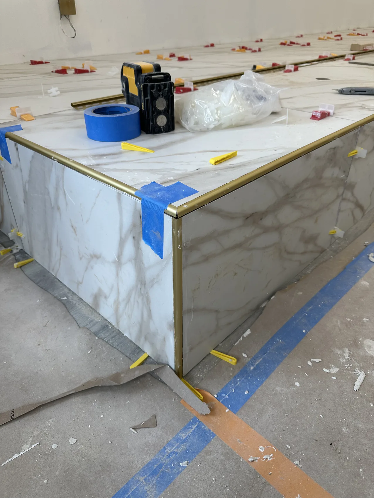 Carpentry tools ready on the jobsite